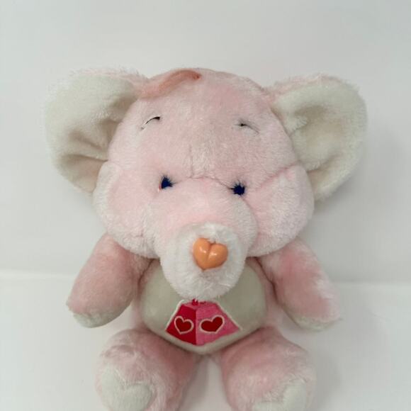 Vintage Kenner Lotsa Heart Elephant Care Bear Cousins 1984 13" Pink Plush Toy - Picture 2 of 14